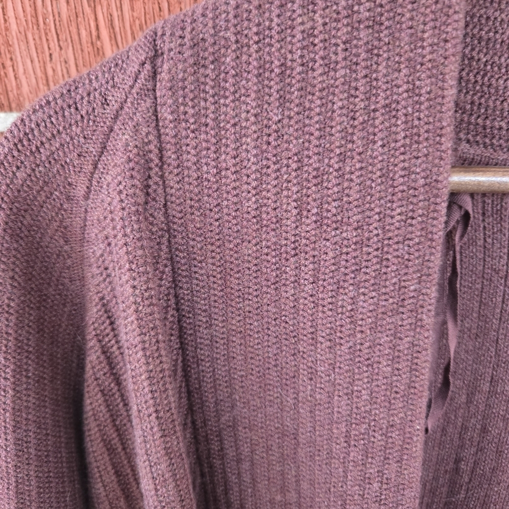 GAP Women's Long Open Cardigan in Rich Rust Brick Colour Size Med - Picture 4 of 6